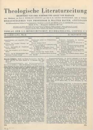 369-371 [Rezension] Buonaiuti, Ernesto, Ricerche Religiose. Vol. VIII, 1 - 6