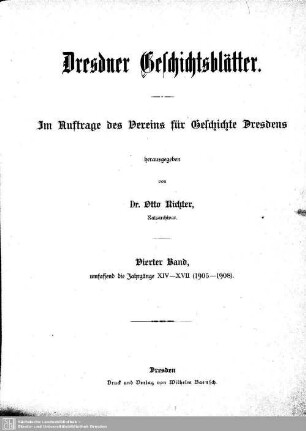 4 = 14/17.1905/08: Dresdner Geschichtsblätter