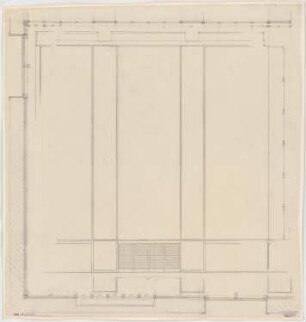 Haus des Rundfunks, Berlin-Charlottenburg: Sitzungssaal, Detail der Fensterwand, Aufriss, Grundriss, Schnitt 1:20