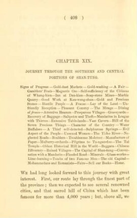 Chapter XIX. Journey through the southern and central portions of Shan-tung