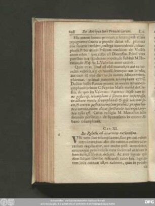 Cap. XI. De Relatis ad aeratium rationibus.