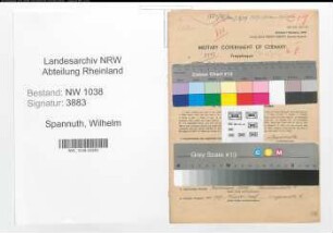 Entnazifizierung Wilhelm Spannuth , geb. 31.01.1905 (Beamter)