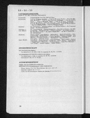 I.3 Universitätskonzil