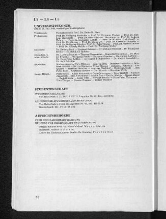 I.3 Universitätskonzil