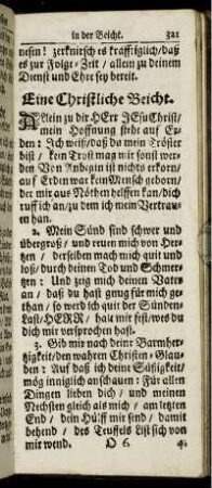 Geistreiche Gesänge in der Beicht.