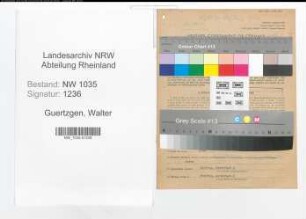 Entnazifizierung Walter Guertzgen , geb. 26.10.1901 (Kaufmaennischer Angestellter)