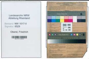 Entnazifizierung Friedrich Oberst , geb. 06.06.1907 (Korrespondent)