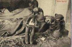 Soldaten auf Strohlager