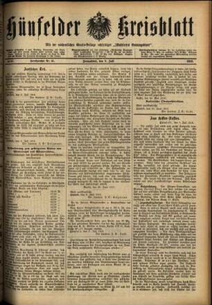 Ausgabe vom Samstag, den 08. Juli 1916.