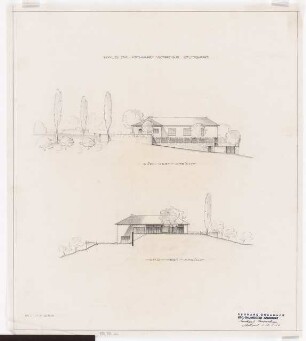 Wohnhaus Dr. Werner, Stuttgart: Ansicht Südwest, Nordost 1:250
