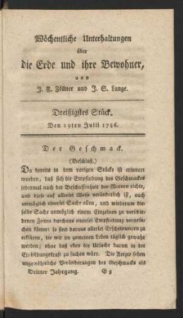 Dreißigstes Stück