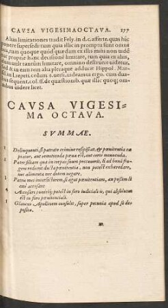 Causa Vigesima Octava.