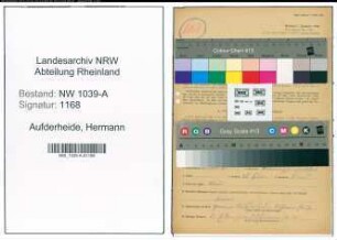 Entnazifizierung Hermann Aufderheide , geb. 01.01.1902 (Bergmann)
