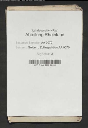 Aufhebung einiger Landlizentkontore wie Geisteren, Broeckhuysen, Baerlo usw.
