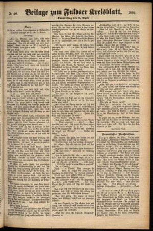Zweite Ausgabe vom Donnerstag, den 06. April 1899.