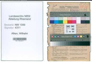 Entnazifizierung Wilhelm Alken , geb. 10.08.1906 (Anwalt)