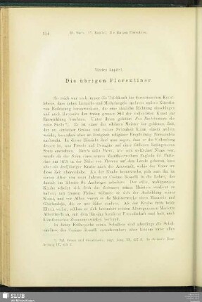 Viertes Kapitel. Die übrigen Florentiner