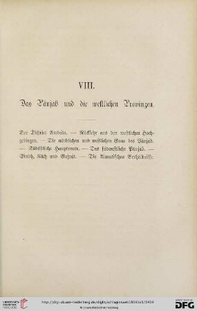 VIII. Das Pănjáb und die westlichen Provinzen