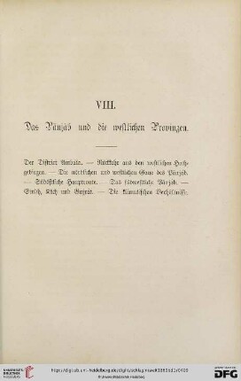 VIII. Das Pănjáb und die westlichen Provinzen