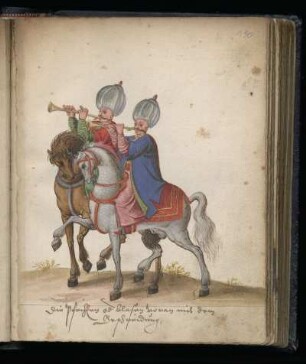 Bescheidungszeremonienzug: berittene Pfeiffer