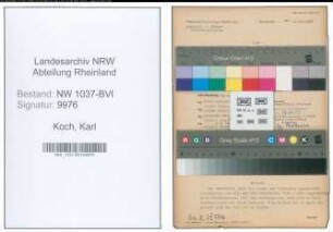 Entnazifizierung Karl Koch , geb. 14.08.1898 (Angestellter)