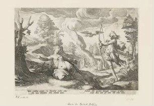 Apollo tötet Koronis, Blatt 14 der Folge "Ovids Metamorphosen Buch II"