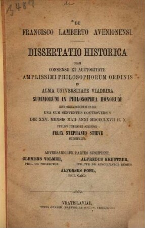 De Francisco Lamberto Avenionensi