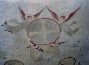 Engel tragen des Siegeskreuz Christi