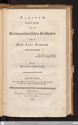 2: Tagebuch meiner Reise nach den Nordamerikanischen Freistaaten oder: Das neue Kanaan