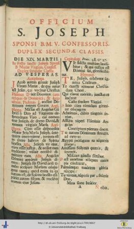Officium S. Joseph Sponsi B.M.V. Confessoris.
