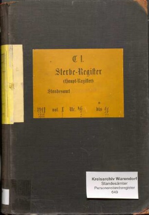 Sterberegister des Standesamtes Everswinkel von 1917 (Urkunden-Nr. 46-61), Band 2, von 1918 (Urkunden-Nr. 1-58), von 1919 (Urkunden-Nr. 1-44), von 1920 (Urkunden-Nr. 1-30), von 1921 (Urkunden-Nr. 1-32), von 1922 (Urkunden-Nr. 1-34), von 1923 (Urkunden-Nr. 1-30), von 1924 (Urkunden-Nr. 1-38), von 1925 (Urkunden-Nr. 1-28) und von 1926 (Urkunden-Nr. 1-33)
