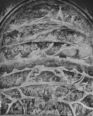 Jüngstes Gericht, Paradies, Hölle, Thomas von Aquin mit Tugenden — Hölle