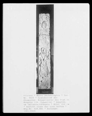Grabobelisk des Phemnuter, Hohepriester des Ptah in Memphis (18. Dynastie)