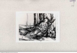 Maria stillt das Christuskind während sie gegen einen Baum lehnt - The Virgin and Child reclining against the tree