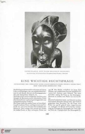 46: Eine wichtige Rechtsfrage : Anfechtung des Verkaufes eines Kunstgegenstandes, dessen hoher Wert dem Verkäufer unbekannt war