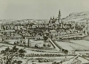 Annaberg: Ausschnitt aus der Stadtansicht