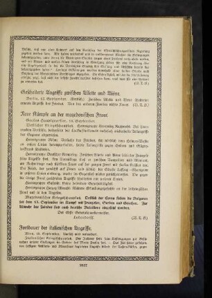 Neue Kämpfe an der mazedonischen Front.