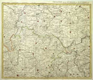 WHK 21 Österreichischer Sukzessionskrieg 1740-1748 bis zum Aachener Frieden: Karte der Kriegsschauplätze in Bayern und Franken, 1740