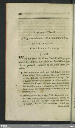 Vierter Theil. Allgemeines Völkerrecht