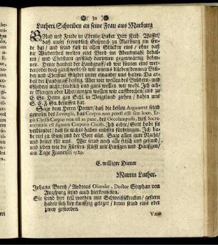 Epistola M. Lutheri ad Uxorem.