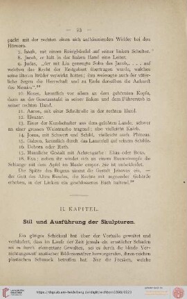 II. Kapitel. Stil und Ausführung der Skulpturen