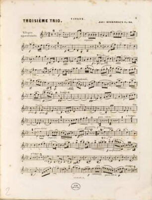3e trio pour piano, violon et violoncelle : oeuv: 50