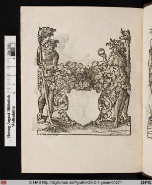 Wappen mit Wildem Mann und Wilder Frau