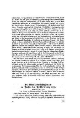 Die Schulgartenbestrebungen im Zeichen der Volkserhebung 1933
