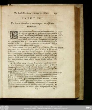 Caput VIII. De bonis operibus, eorumque necessitate ac merito.