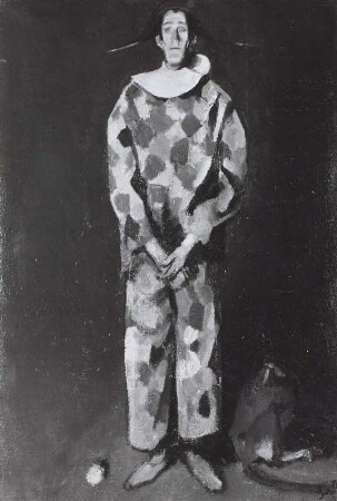 Harlekin mit Affen