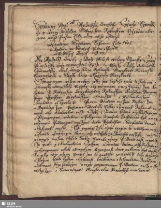 Bl. 15v-16v. ... Rudolffa Druhego ...1608