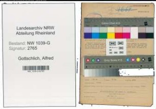 Entnazifizierung Alfred Gottschlich , geb. 29.12.1893 (Vermessungsbeamter)