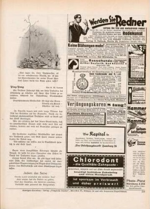 "Wat sagen Se, Herr Wachmeester, ick sei een unbesonnener Mensch, ..."