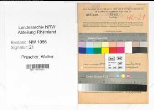 Entnazifizierung Walter Prescher , geb. 07.11.1901 (Krankenpfleger)